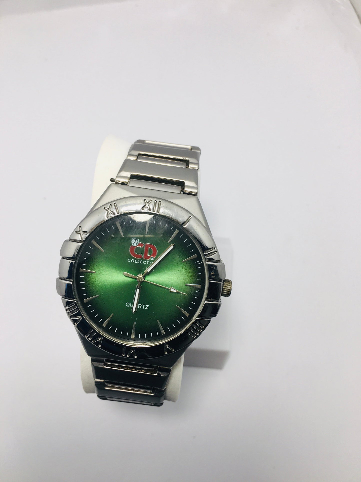 CD Watch stainless steel with Green Dail
