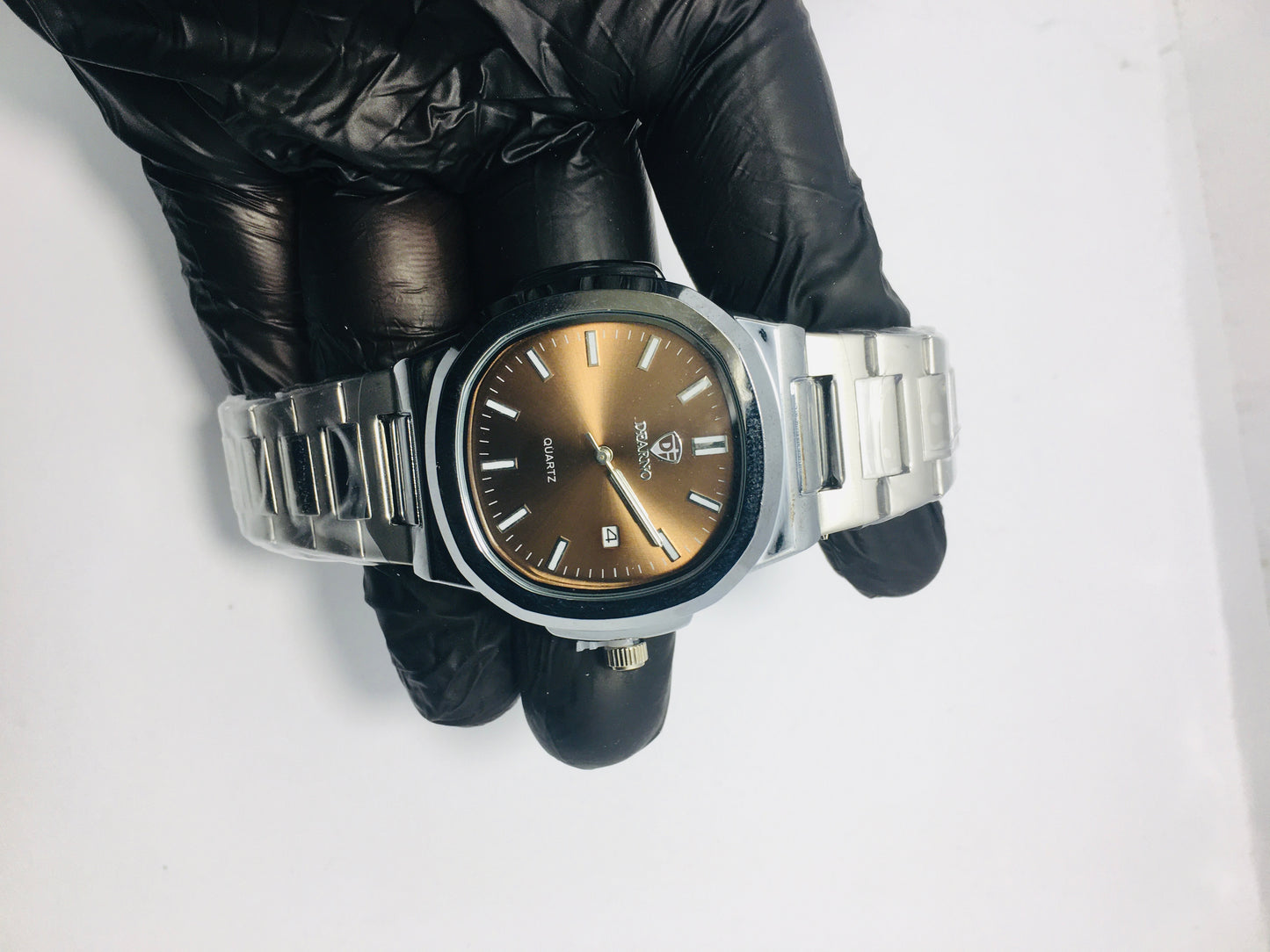 Patek philip silver with Brown dial with date