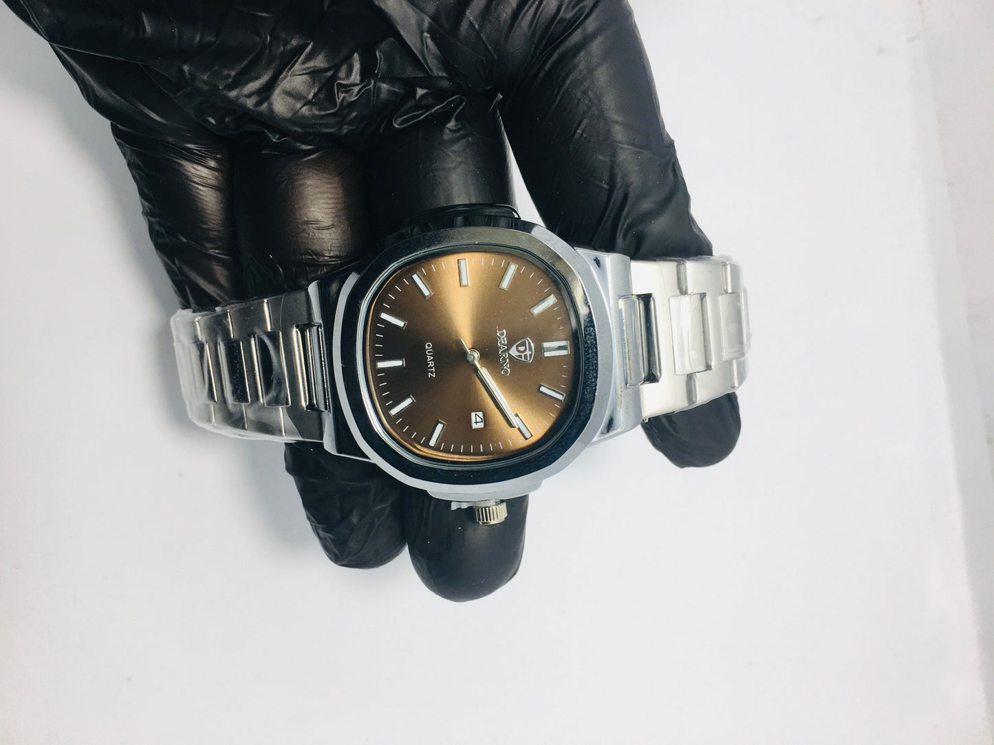 Patek philip silver with Brown dial with date