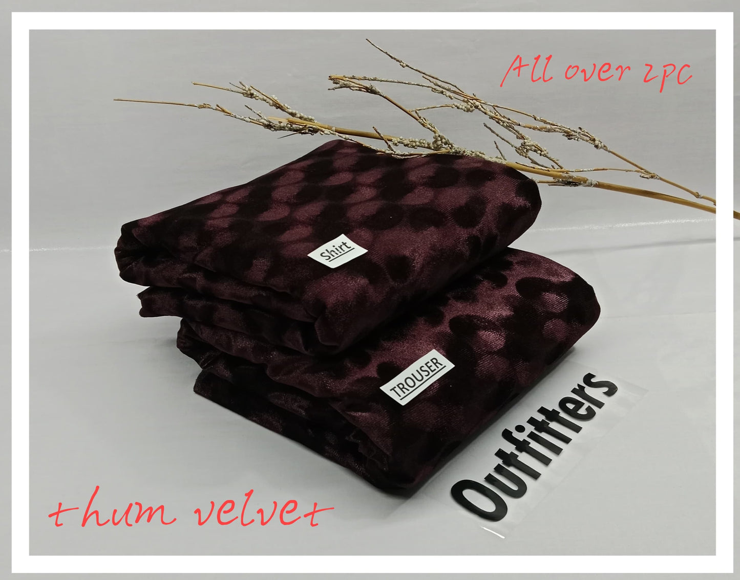 ❄️WINTER COLLECTION ❄️_*outfitter*
*Thum velvet all over 2pc