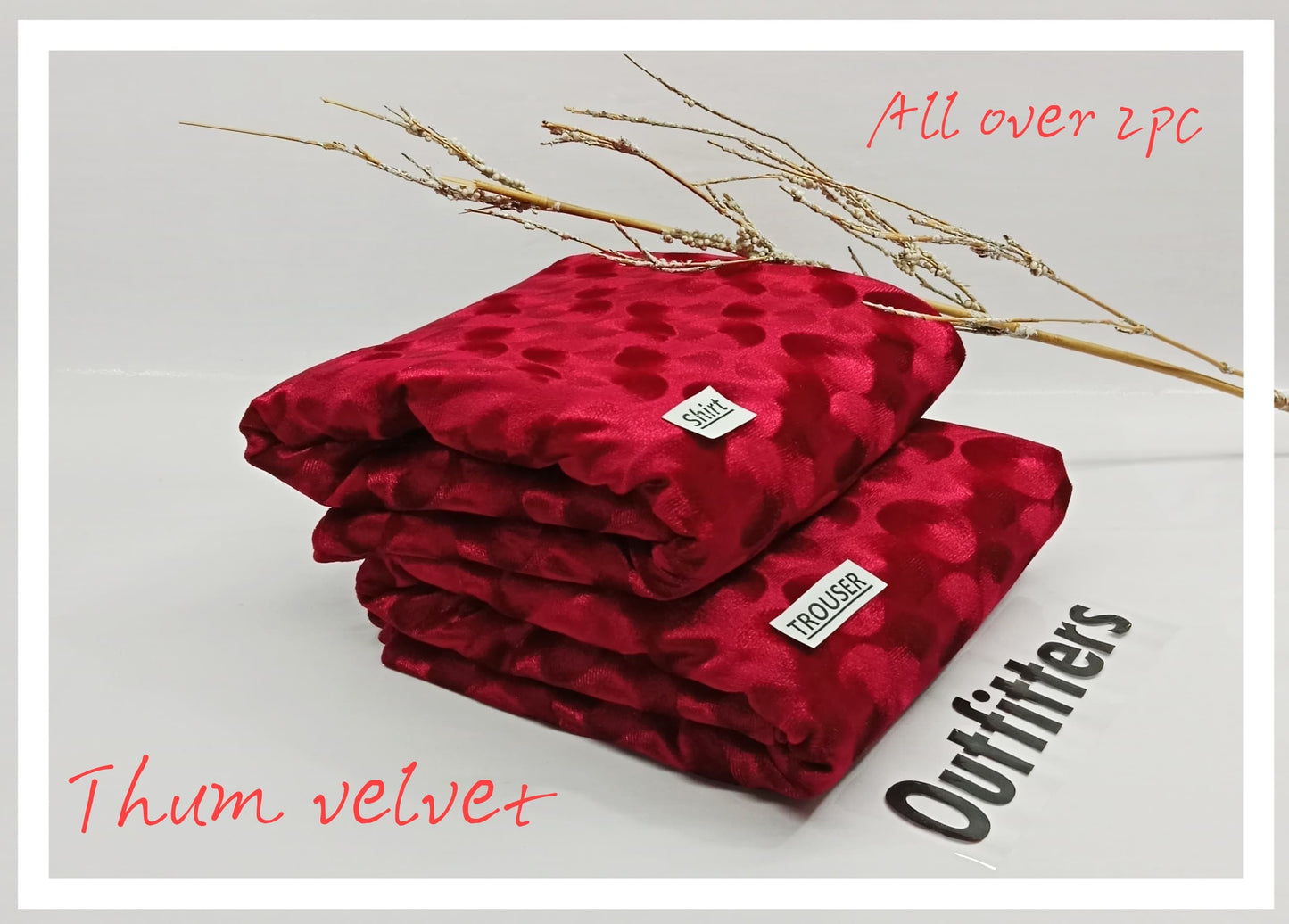 ❄️WINTER COLLECTION ❄️_*outfitter*
*Thum velvet all over 2pc