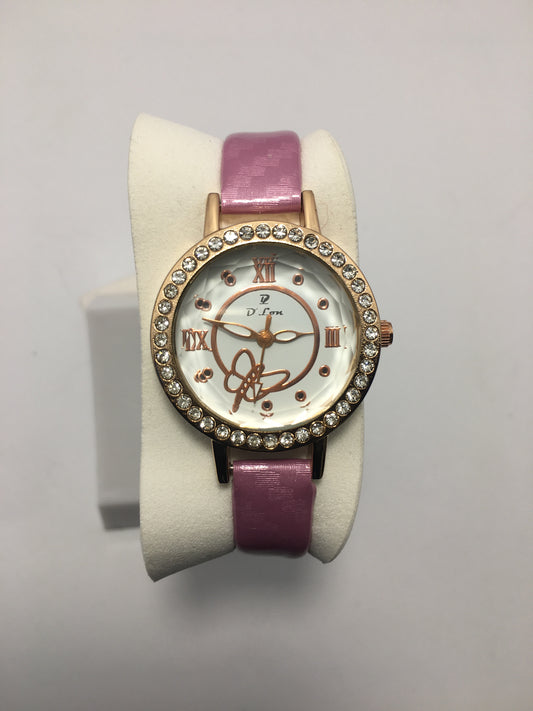 Beautiful pink leather watch
