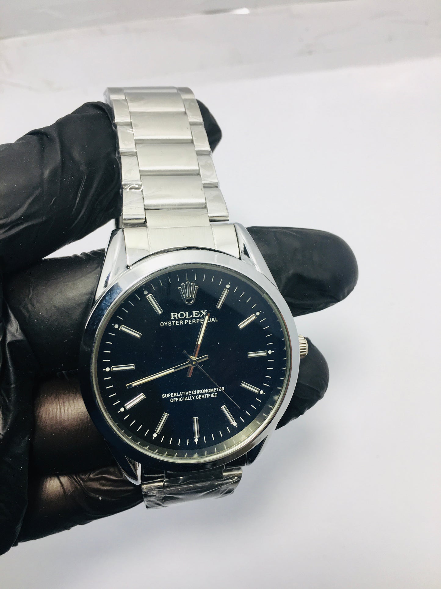 Rolex Stainless steel with Blue Dail