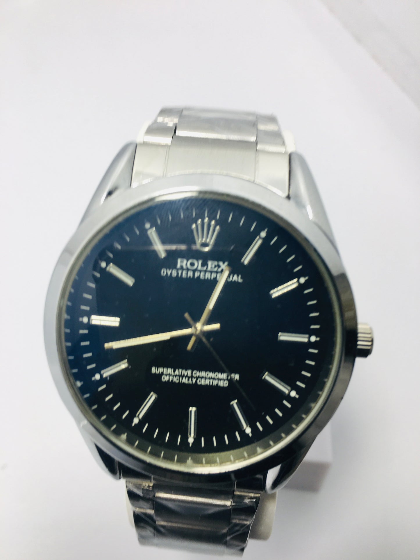 Rolex Stainless steel with Blue Dail