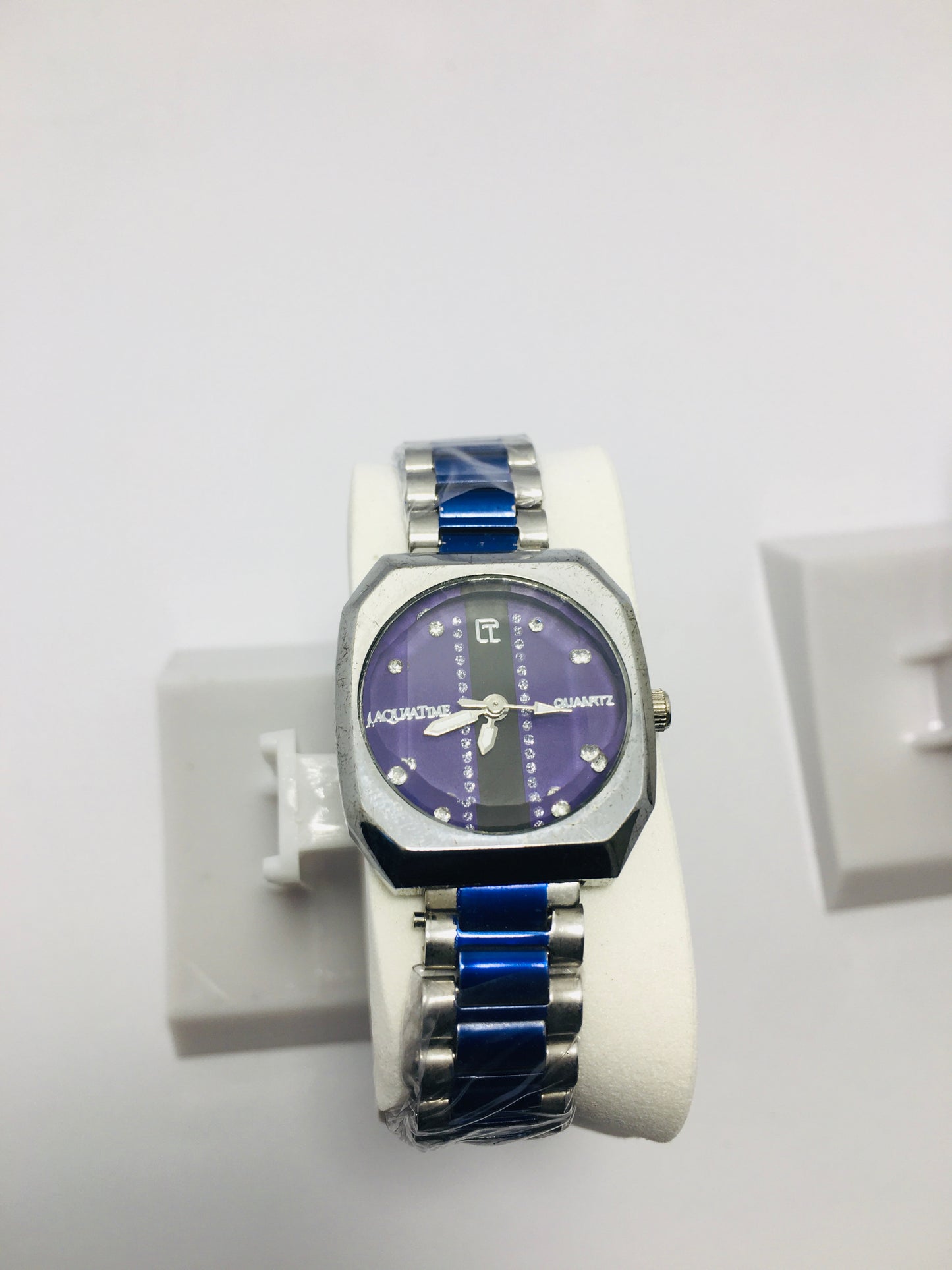 Couple Watch stainless steel with Blue Dail