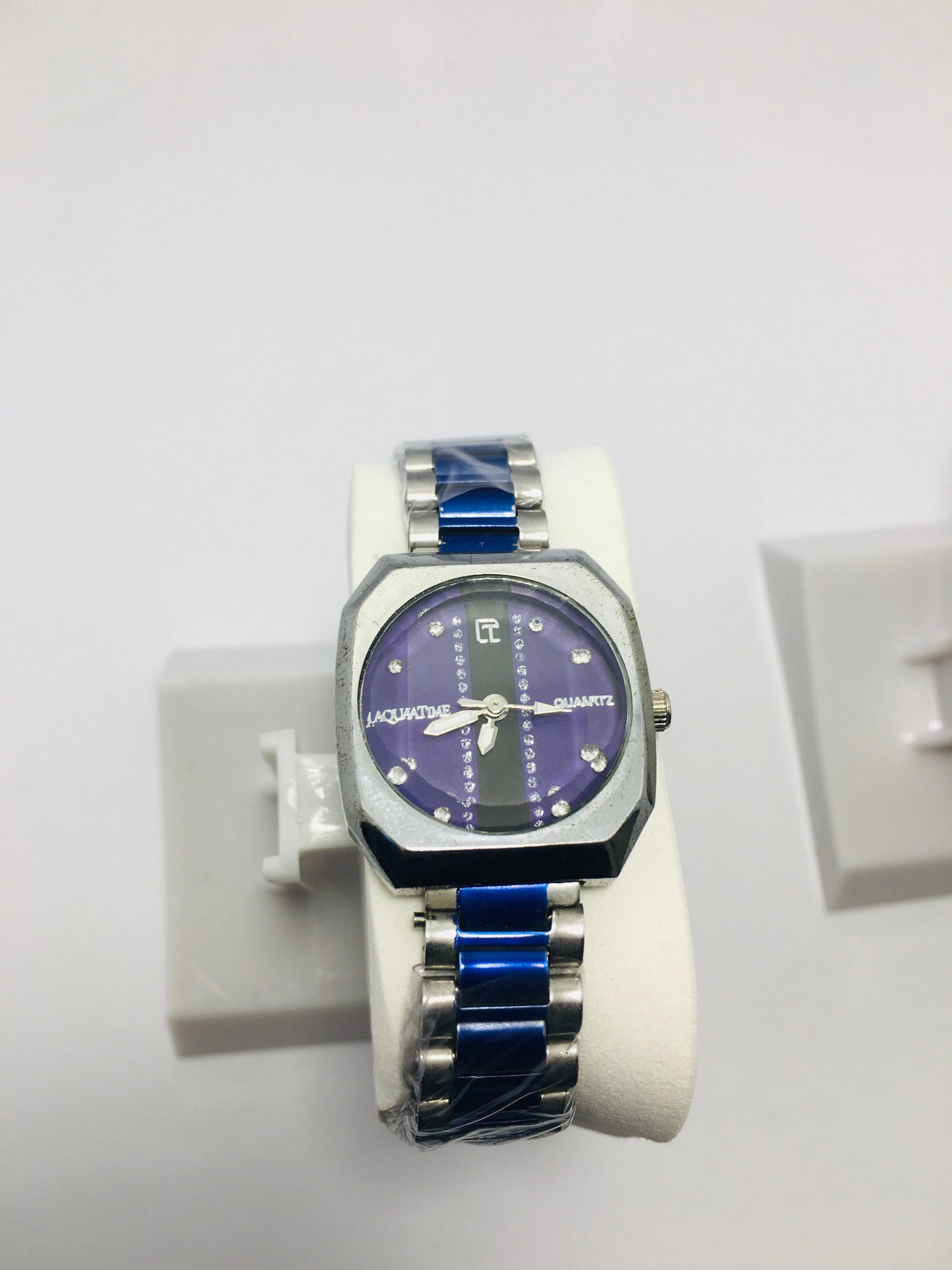 Couple Watch stainless steel with Blue Dail