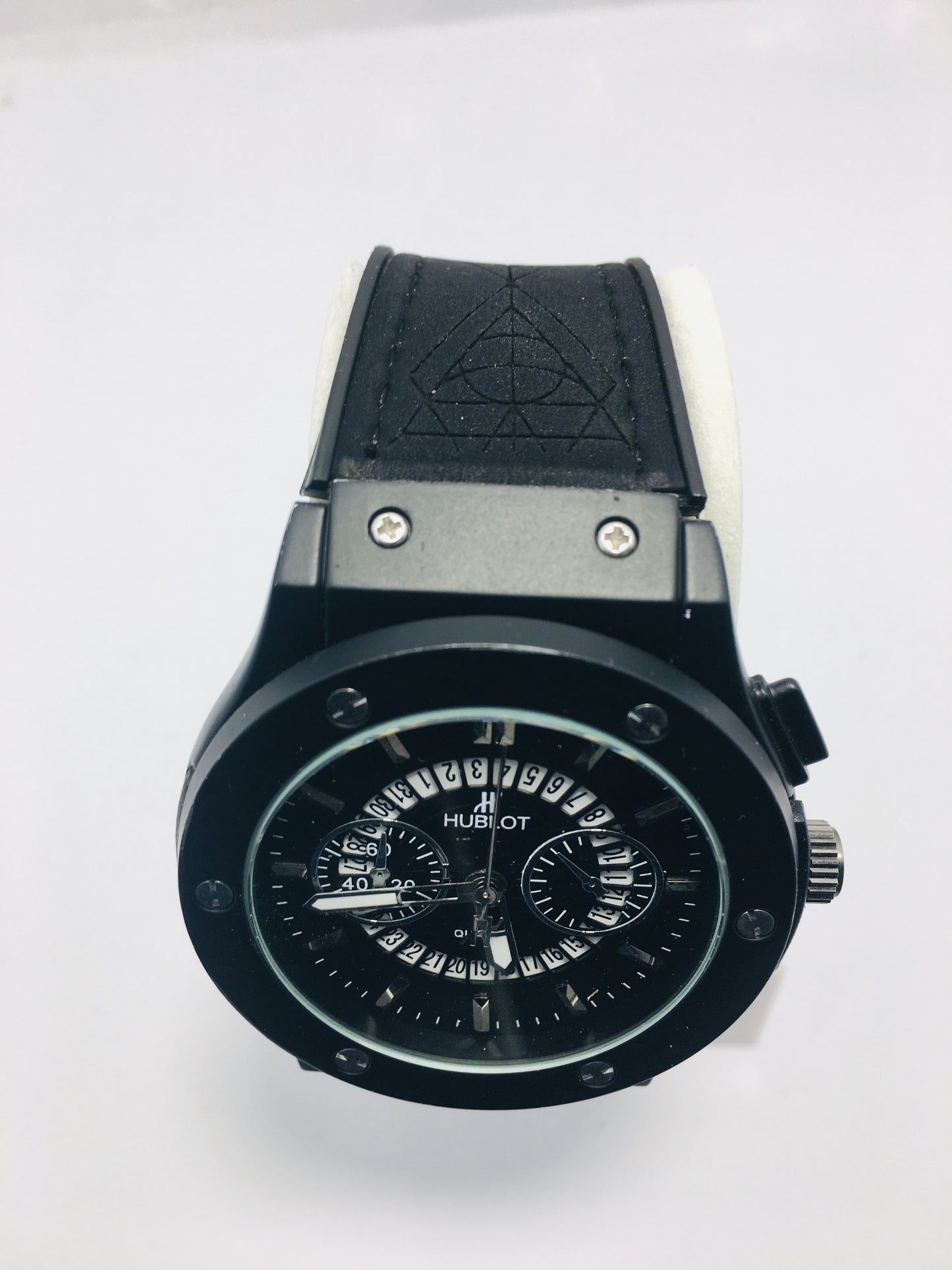 Hublot’s Classic Fusion watch comes in both a jet black and a tobacco-coloured Berluti leather edition