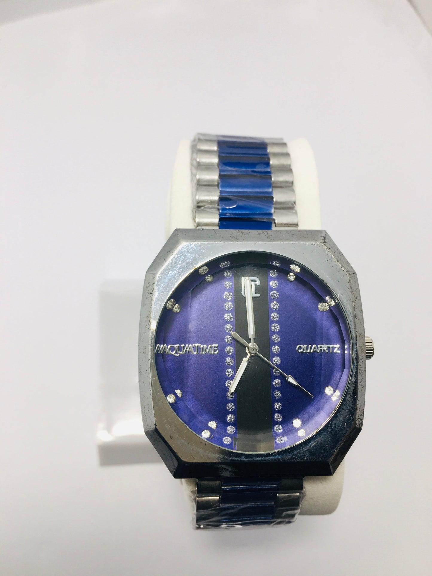 Couple Watch stainless steel with Blue Dail