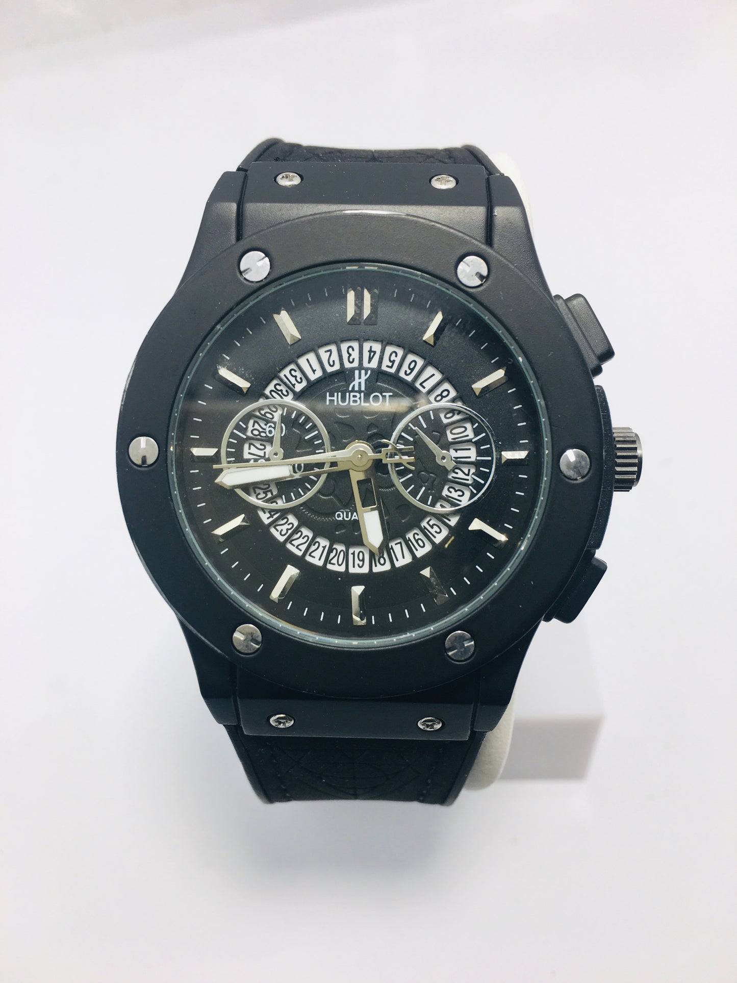 Hublot’s Classic Fusion watch comes in both a jet black and a tobacco-coloured Berluti leather edition