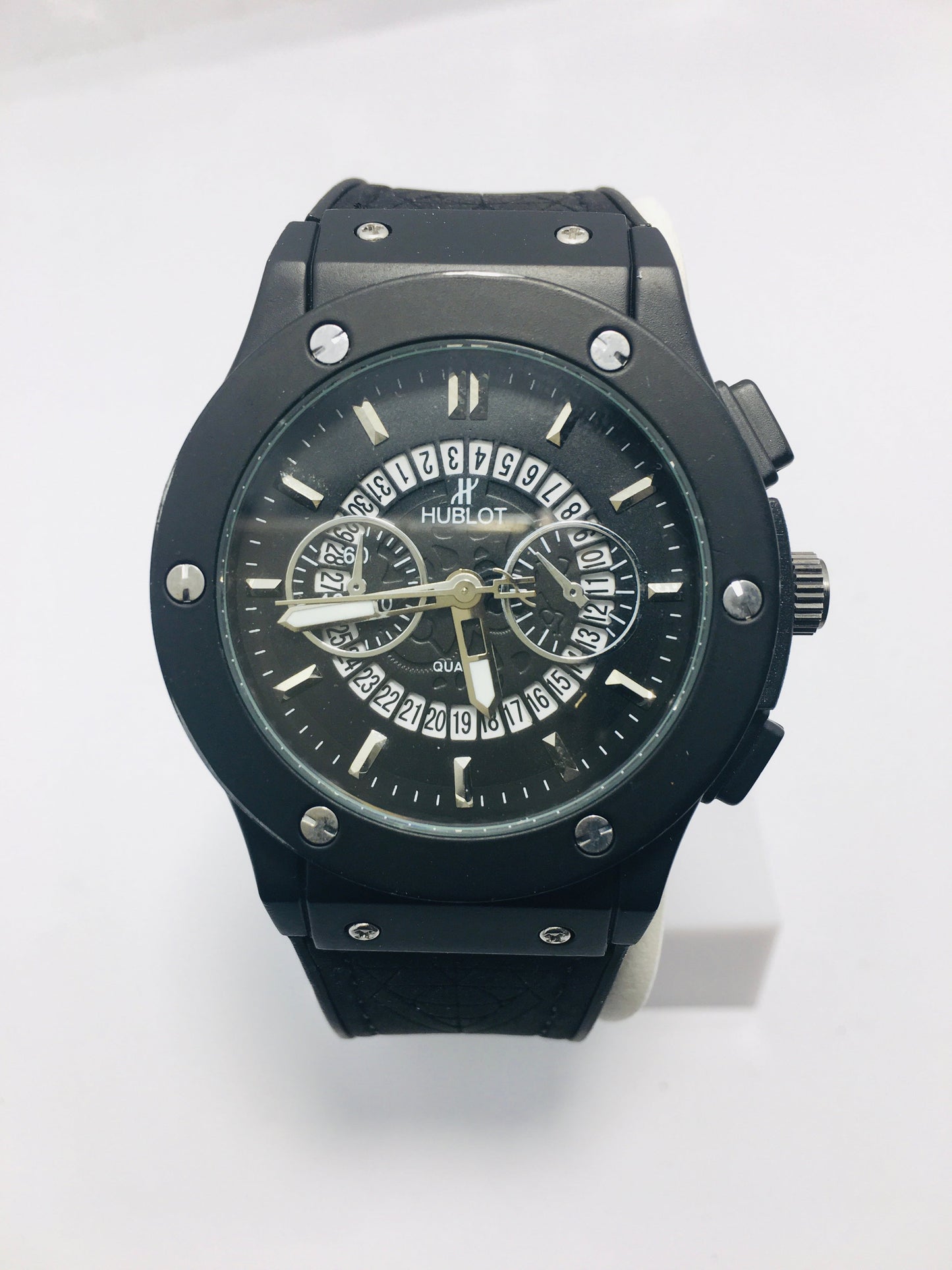 Hublot’s Classic Fusion watch comes in both a jet black and a tobacco-coloured Berluti leather edition