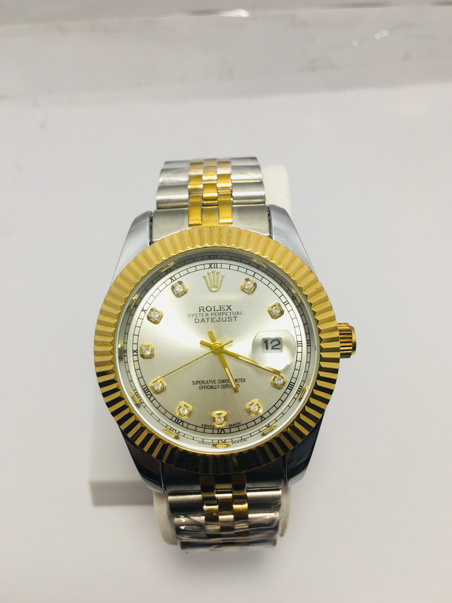ROLEX OYSTER PERPETUAL TRUETONE off-white Dial with Date