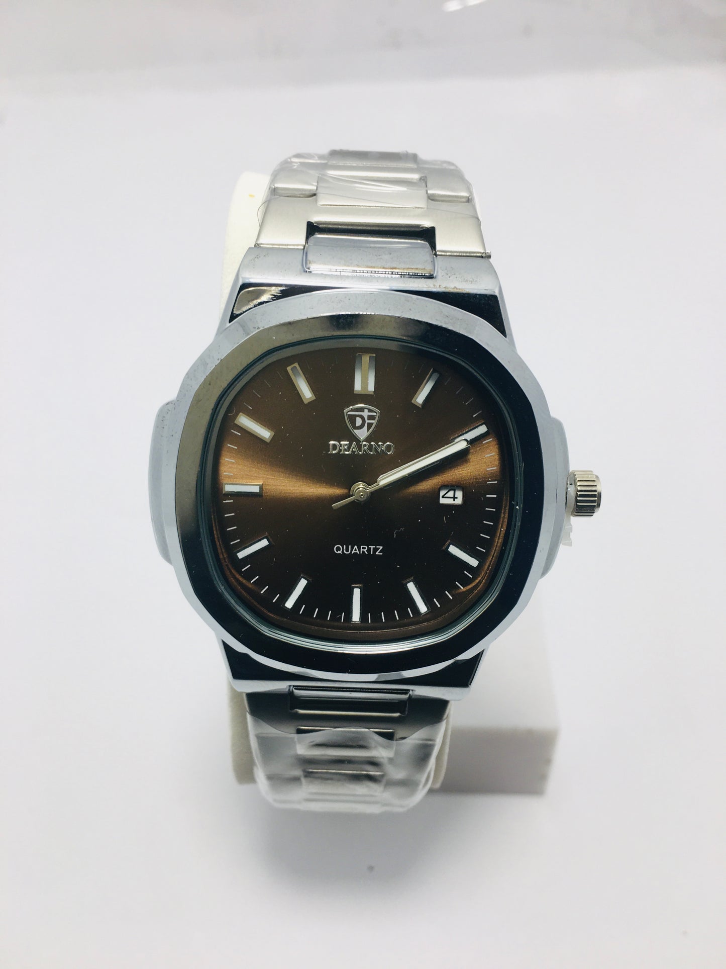 Patek philip silver with Brown dial with date