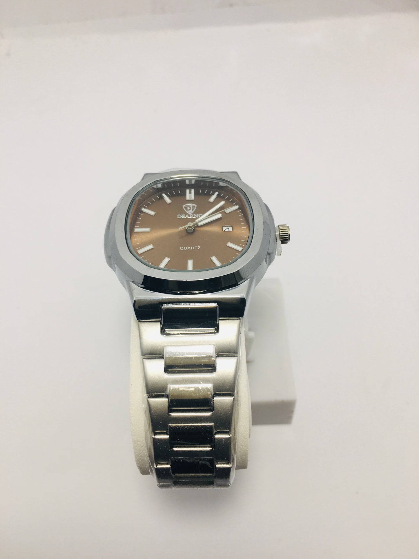 Patek philip silver with Brown dial with date