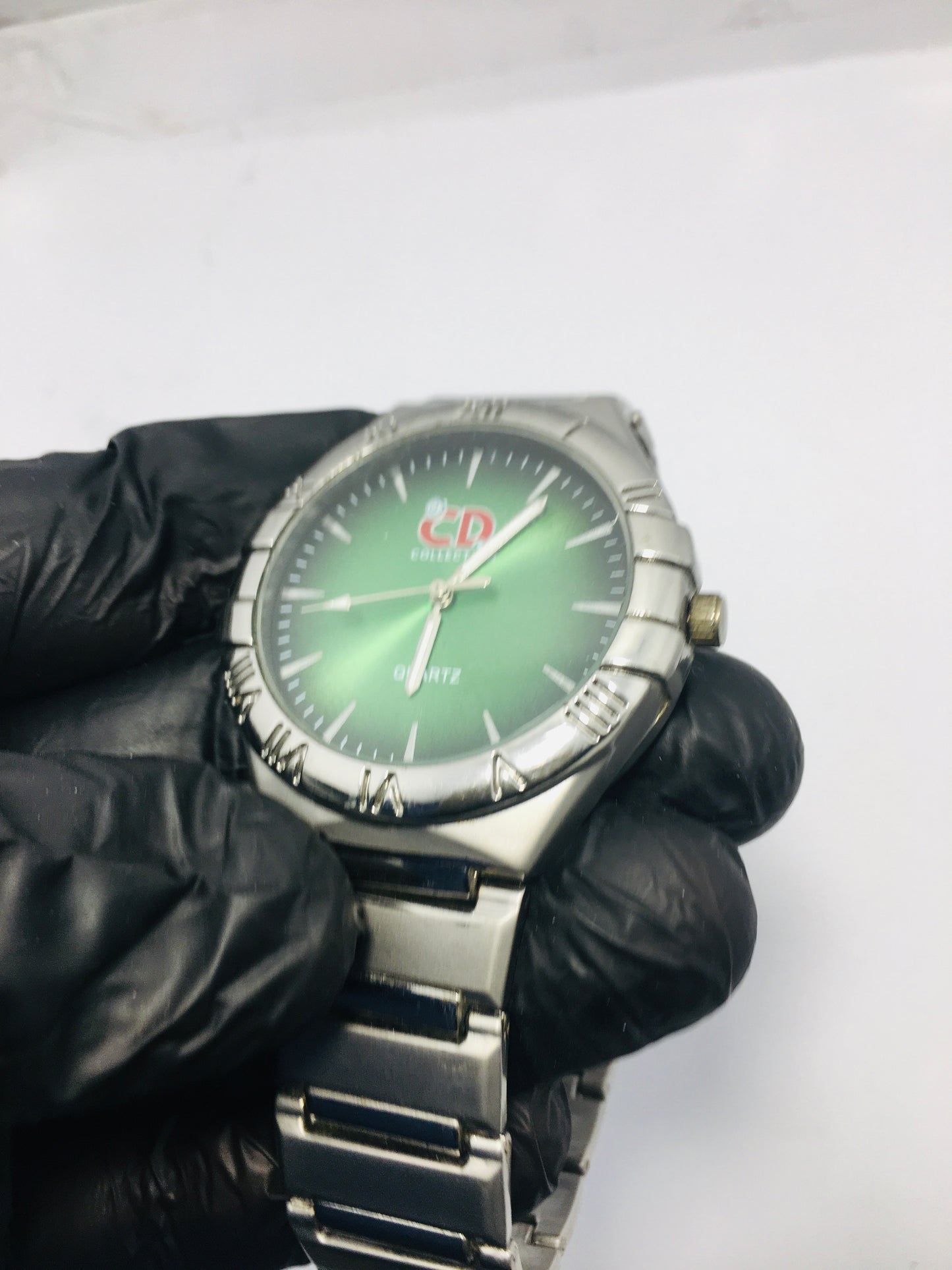 CD Watch stainless steel with Green Dail