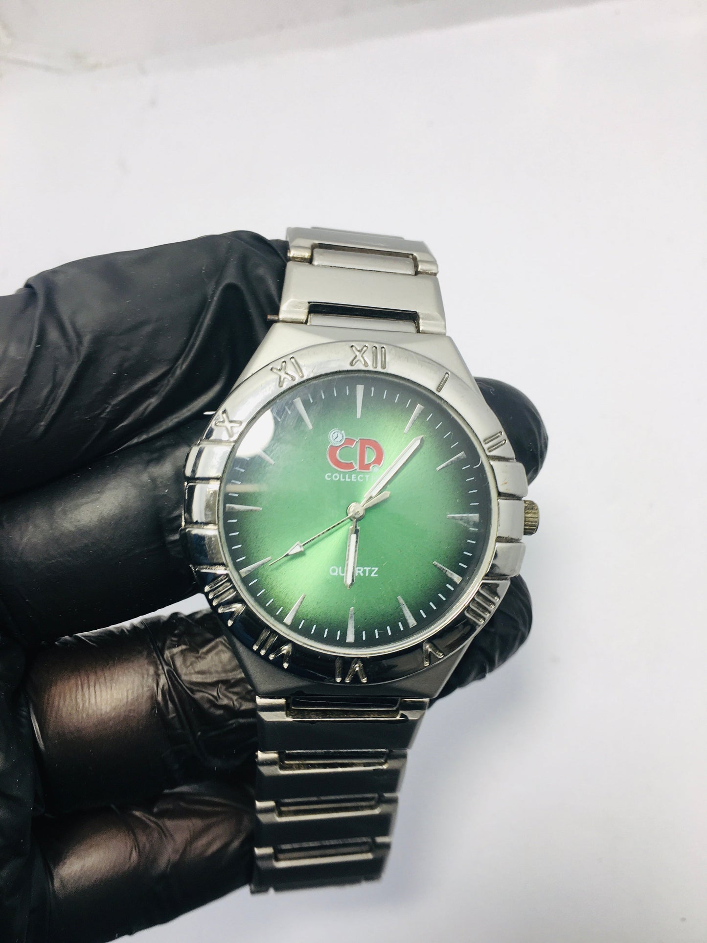 CD Watch stainless steel with Green Dail