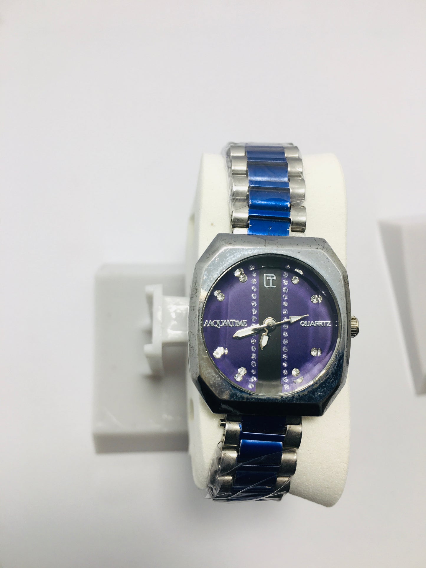 Couple Watch stainless steel with Blue Dail