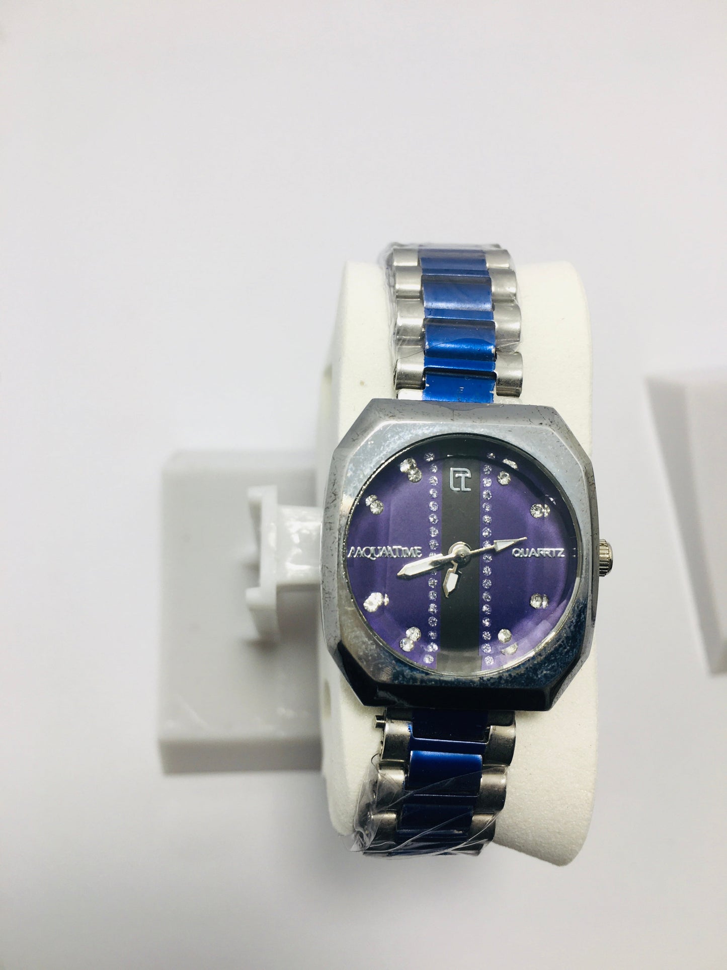 Couple Watch stainless steel with Blue Dail