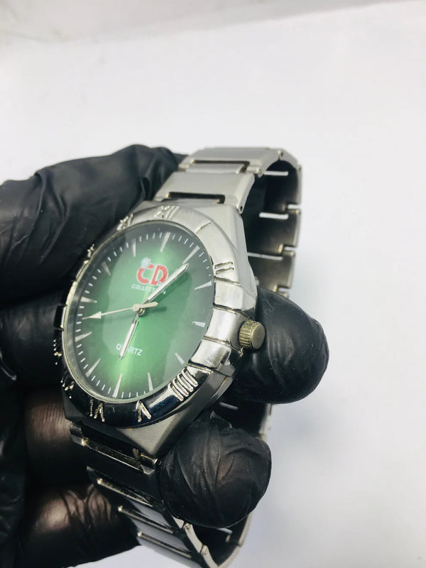 CD Watch stainless steel with Green Dail