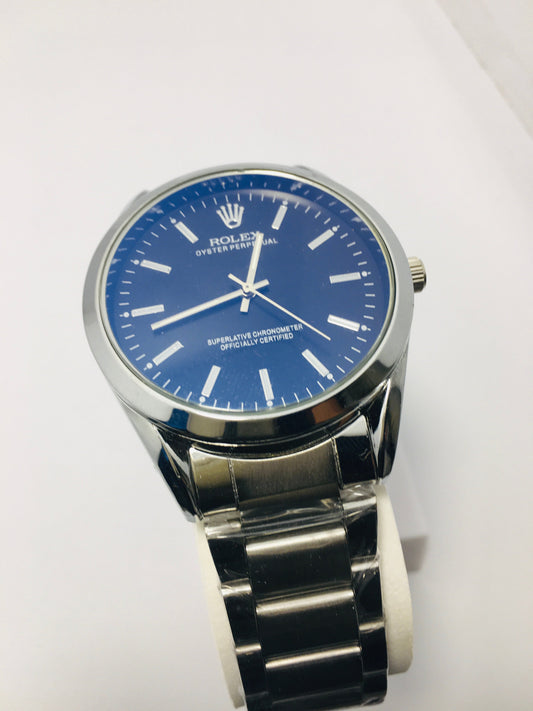 Rolex Stainless steel with Blue Dail