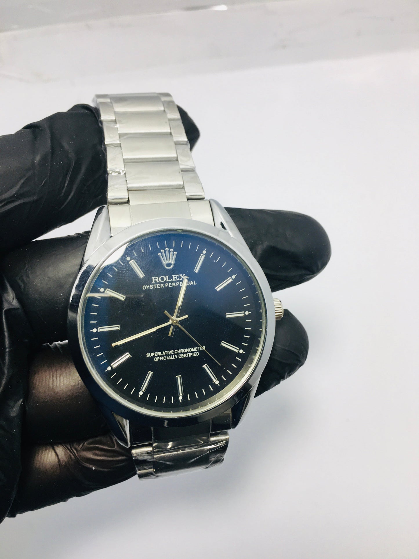 Rolex Stainless steel with Blue Dail