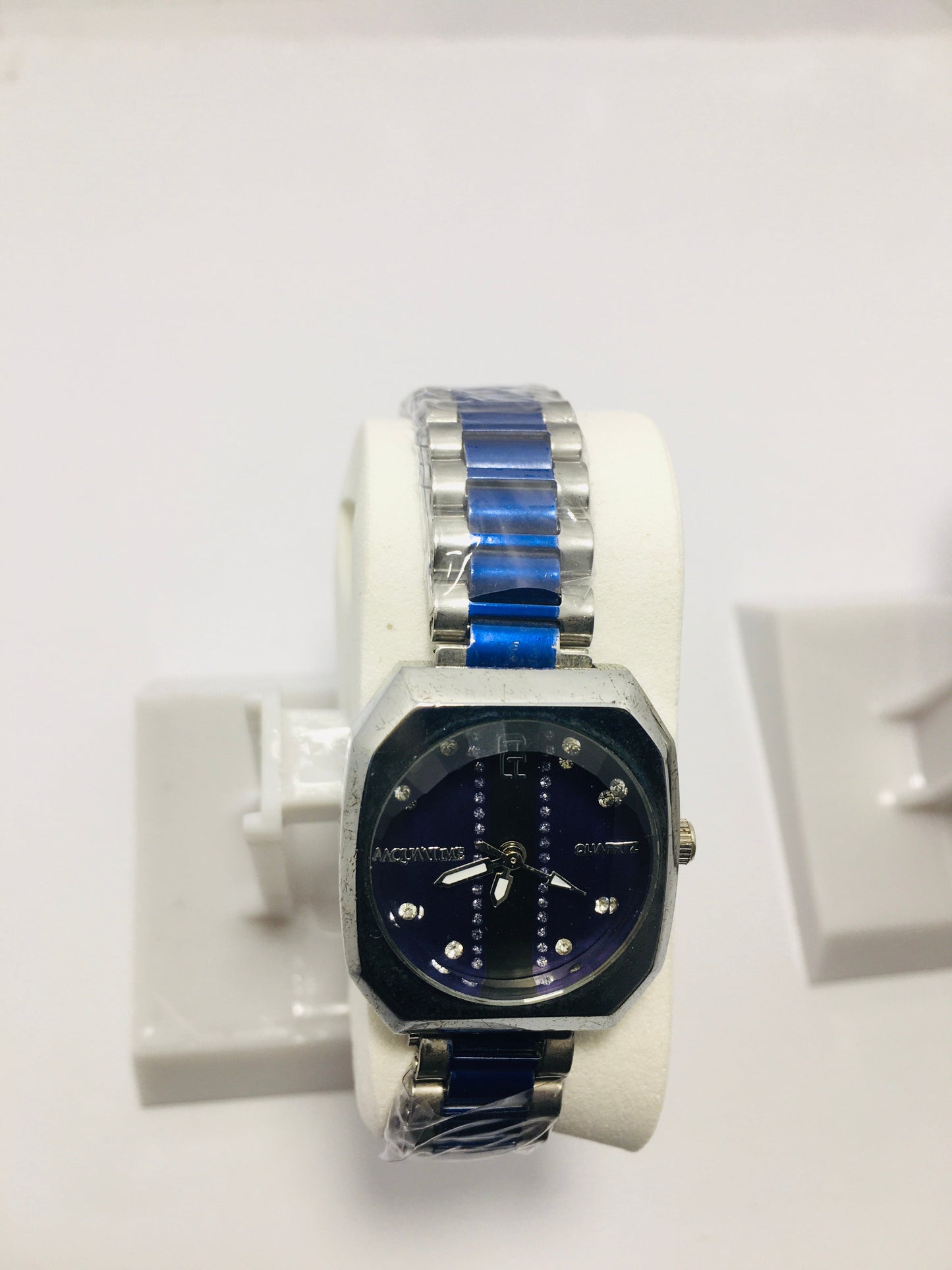 Couple Watch stainless steel with Blue Dail