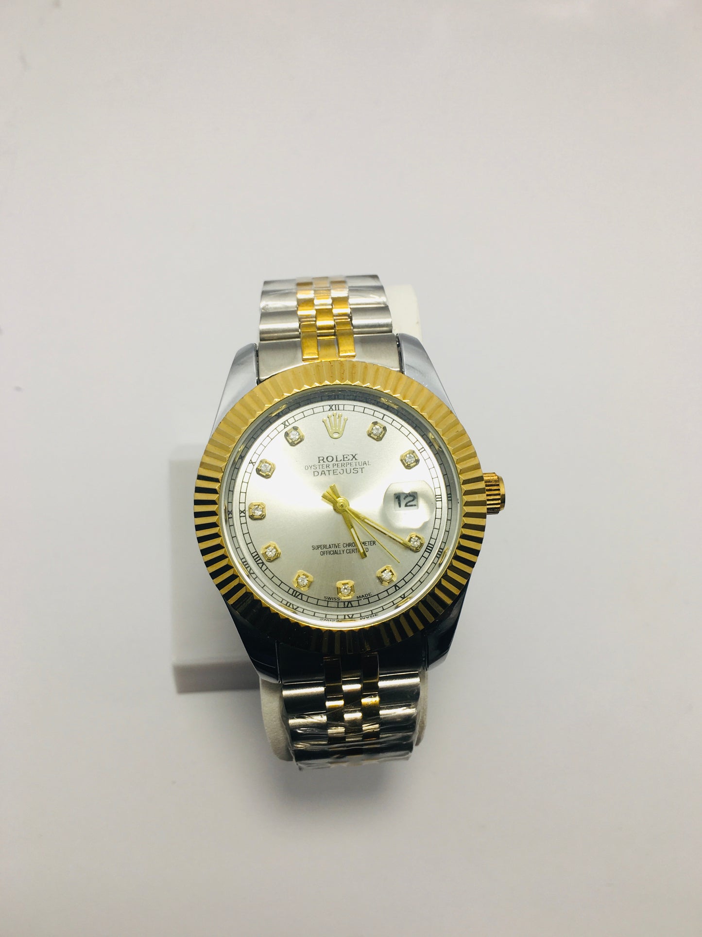 ROLEX OYSTER PERPETUAL TRUETONE off-white Dial with Date