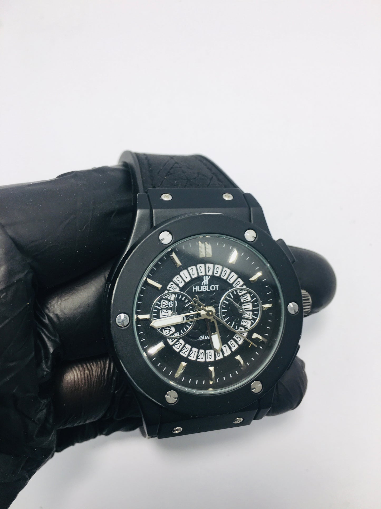 Hublot’s Classic Fusion watch comes in both a jet black and a tobacco-coloured Berluti leather edition