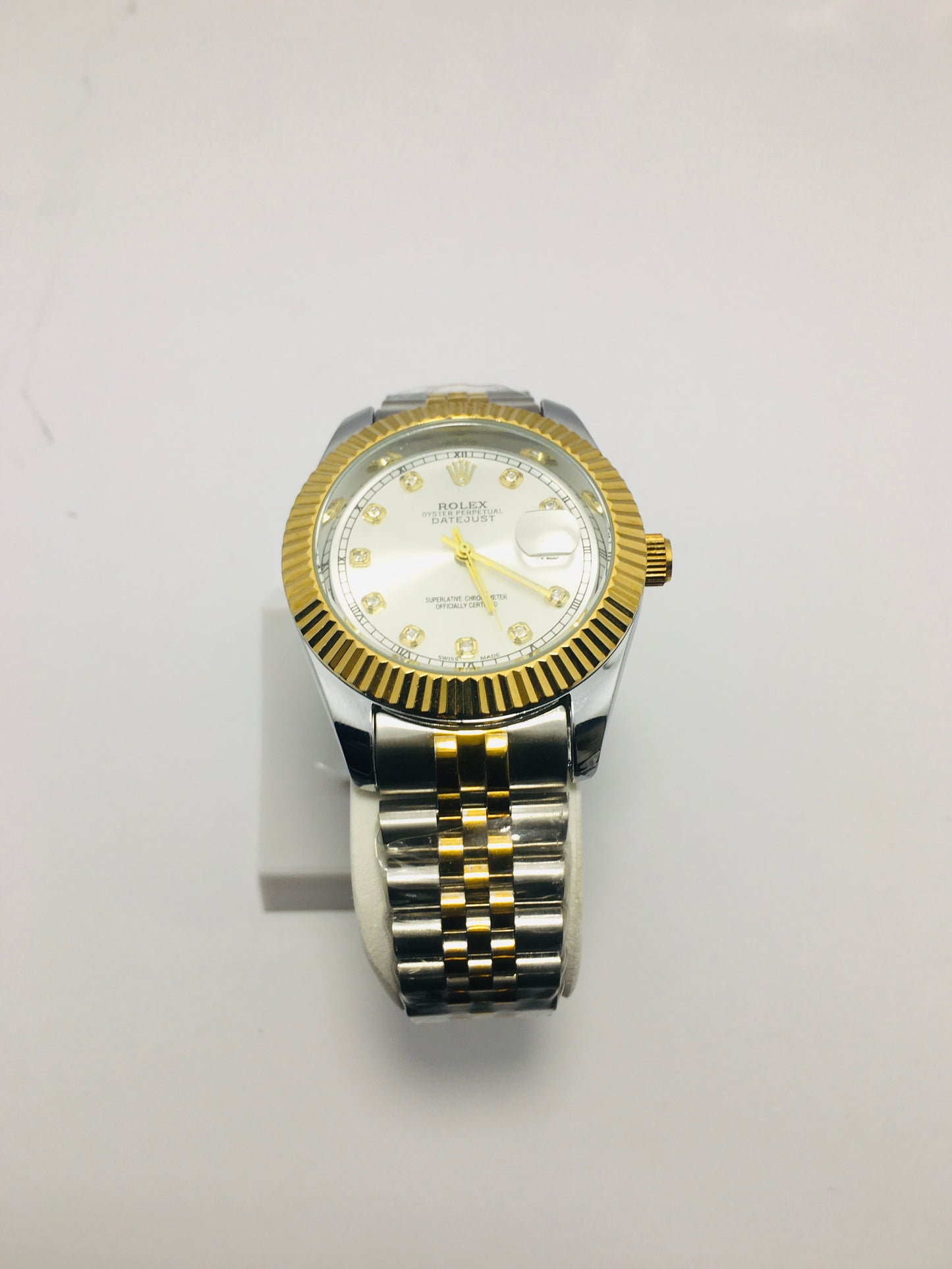 ROLEX OYSTER PERPETUAL TRUETONE off-white Dial with Date
